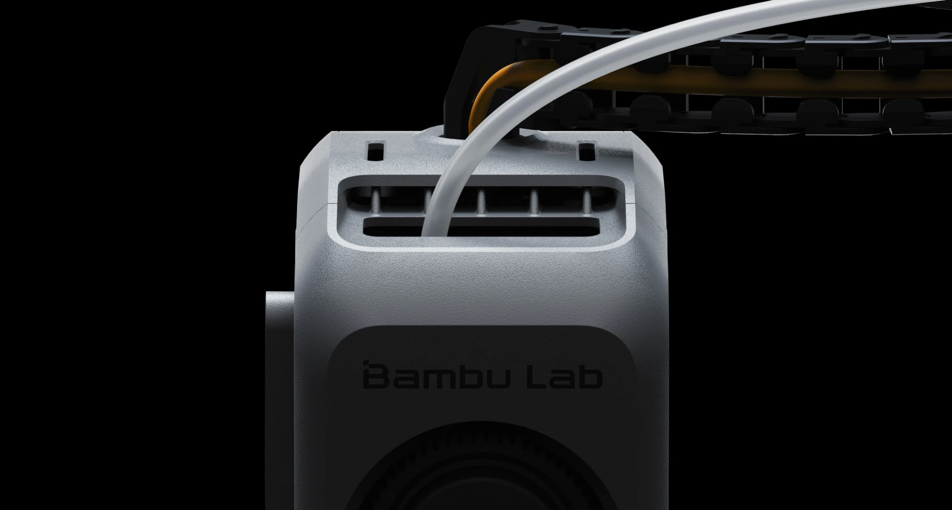 Tête d'impression de la Bambu Lab P2S en gros plan